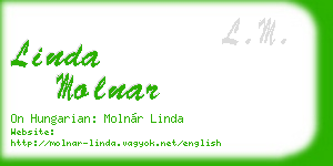 linda molnar business card
